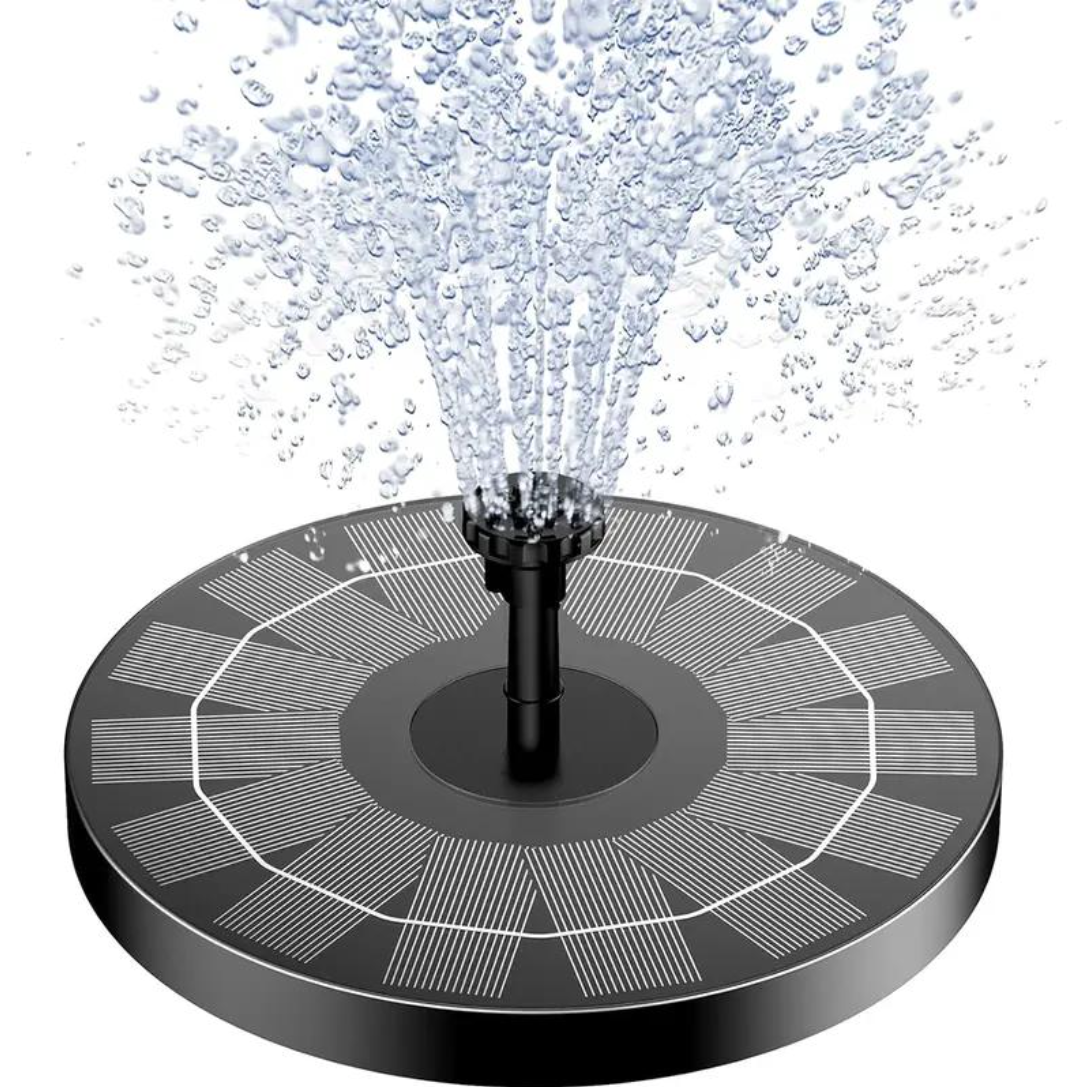 No-Wire Solar Fountain Kit — 6 Spray Styles, Instant Setup